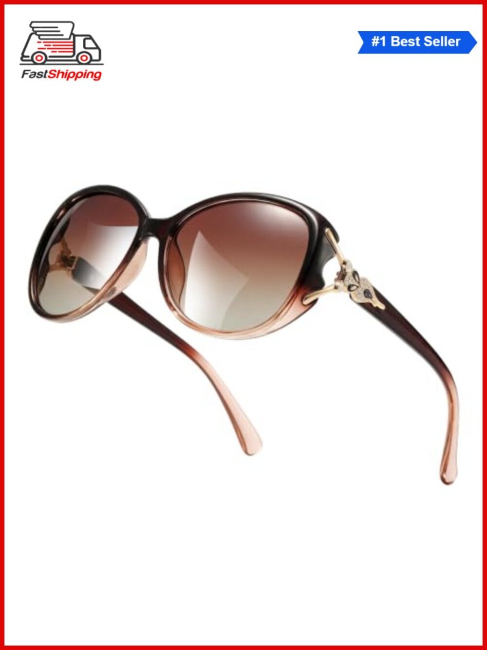 ✨ Oversized Polarized Retro Sunglasses UV400 Full Frame for Women